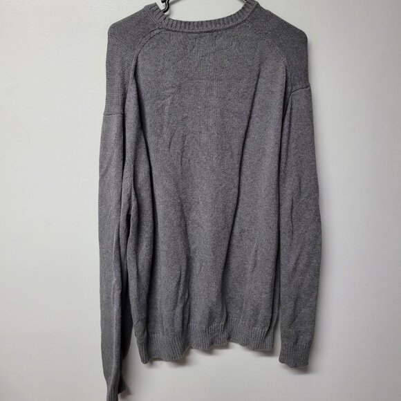 Haggar Sweater Mens XXL Gray Knit Square Pullover Ligthweight - Picture 2 of 6